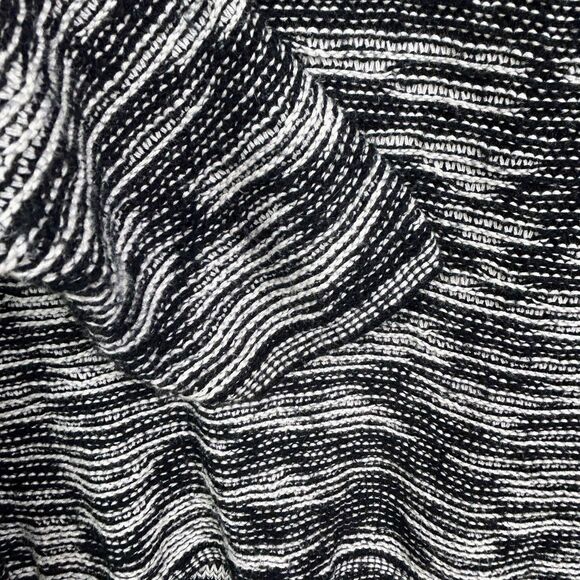 Eileen Fisher Organic Cotton Lightweight Woven Sweater Marled Black & White M - Picture 6 of 13